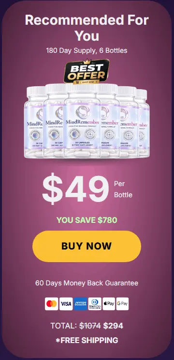 Buy MindRemember 6 Bottle
